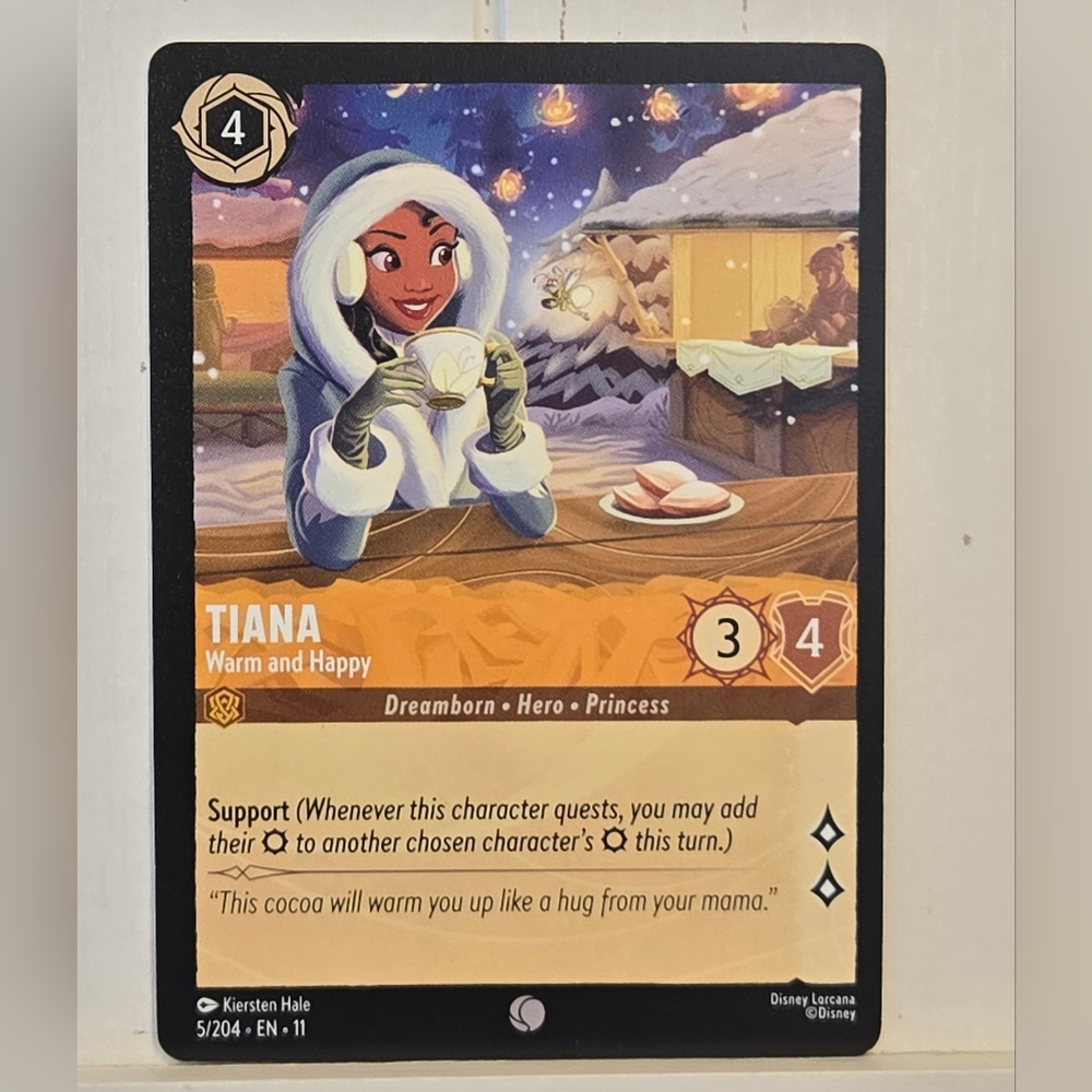 Disney Lorcana Winterspell Tiana Warm and Happy 5/204 TCG Card